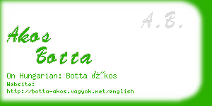 akos botta business card